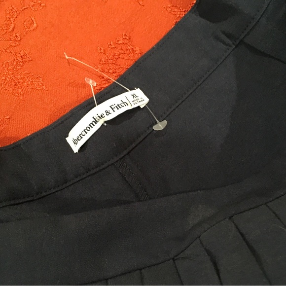 Abercrombie & Fitch Mini Wrap Skirt Skort Pleated Navy Women XL School Y2K 90S - Picture 6 of 7